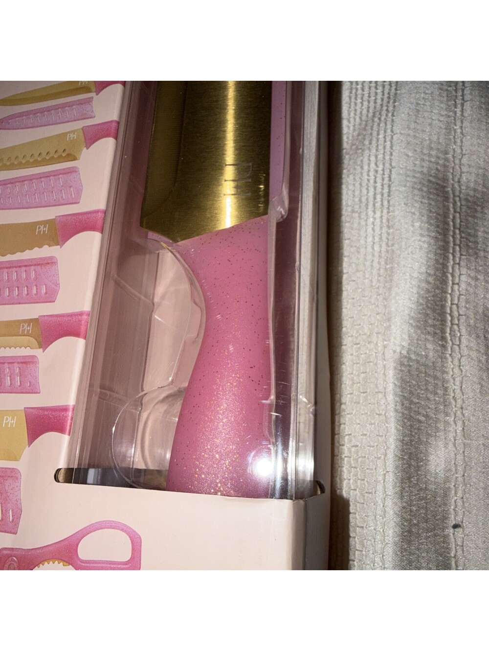 PARIS HILTON 13 PIECE CUTLERY SET PARIS HILTON KITCHEN KNIFE SET PINK & GOLD